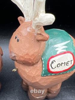 Vintage Limited Edition EDDIE WALKER Santa, Sleigh, Reindeer UP, UP & AWAY