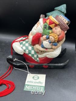 Vintage Limited Edition EDDIE WALKER Santa, Sleigh, Reindeer UP, UP & AWAY