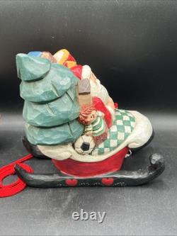 Vintage Limited Edition EDDIE WALKER Santa, Sleigh, Reindeer UP, UP & AWAY