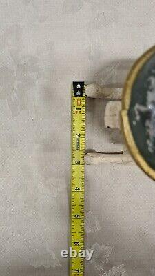 Vintage Long Santa Sleigh and Deer Reindeer Red and Cream Rare