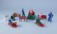 Vintage Lot Barclay Christmas & Winter Figures Incl Santa Reindeer & Sleigh