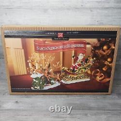 Vintage Members Mark Christmas Santa Sleigh with Reindeer Decor With Box