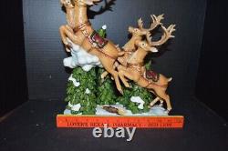Vintage Members Mark Santa Sleigh with Reindeers Christmas Centerpiece