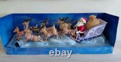 Vintage Memory Lane Rudolph Santa's Sleigh & Reindeer Team Playset