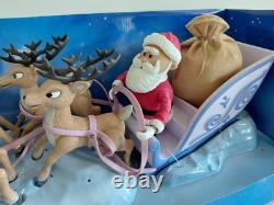Vintage Memory Lane Rudolph Santa's Sleigh & Reindeer Team Playset