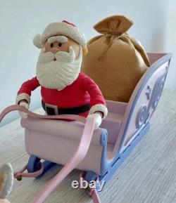 Vintage Memory Lane Rudolph Santa's Sleigh & Reindeer Team Playset
