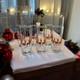 Vintage Mid-century Christmas Santa Sleigh Reindeer Highball Glasses Set Of 6