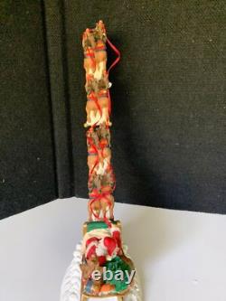 Vintage Midwest Cannon Falls Santa Sleigh Reindeer Flying Deer Resin Sculpture F