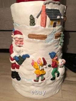 Vintage Motion Lava lamp X Mas Snowman Santa Sleigh Reindeer (AS IS)