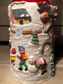 Vintage Motion Lava lamp X Mas Snowman Santa Sleigh Reindeer (AS IS)