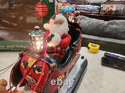 Vintage Mr Christmas Santa Sleigh with Reindeer. Original Box READ