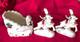 Vintage Napco Spaghetti Santa Sleigh Planter 2 Reindeer Figurines Japan 1950s