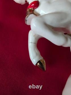 Vintage Napco Spaghetti Santa Sleigh Planter 2 Reindeer Figurines Japan 1950s