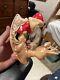 Vintage Ninohira Japan Santa Claus & Rudolph On Sleigh Christmas Decoration