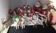 Vintage Plastic Christmas Lot 18 Piece Rosbro Santas Withsleighs Rudolphs Reindeer
