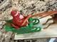 Vintage Plastic Santa With Sleigh And Reindeer In Original Box