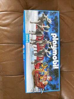 Vintage Playmobil 3604 Santa's Magic Sleigh Christmas Set Santa Reindeer Germany
