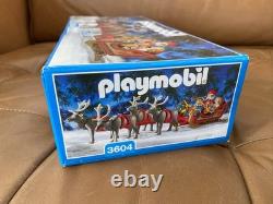 Vintage Playmobil 3604 Santa's Magic Sleigh Christmas Set Santa Reindeer Germany