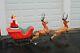 Vintage Poloron Blow Mold 36 Large Illuminated Reindeer (x2) For Santa Sleigh