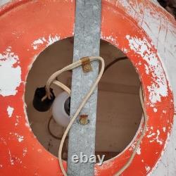 Vintage Poloron Christmas Santa Claus Sleigh Reindeer Blow Mold 34