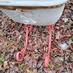 Vintage Poloron Christmas Santa Claus Sleigh Reindeer Blow Mold 34