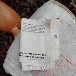 Vintage Poloron Christmas Santa Claus Sleigh Reindeer Blow Mold 34