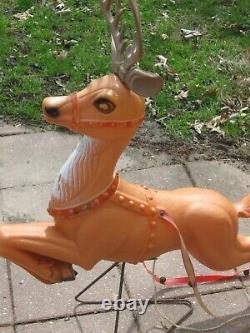 Vintage Poloron Reindeer Blow Mold Christmas Holiday Outdoor