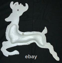 Vintage Poloron Vacucel (styrofoam) Christmas Plaques Santa Sled Reindeer
