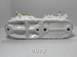 Vintage Porcelain & Gold Santa's Sleigh Figurine 12 Christmas Decor RARE