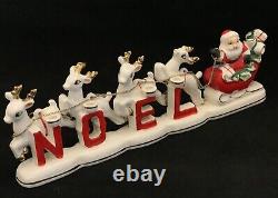 Vintage, Relco Christmas Santa's Sleigh With Reindeer Candle Holder Japan 1950's