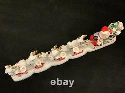 Vintage, Relco Christmas Santa's Sleigh With Reindeer Candle Holder Japan 1950's