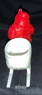 Vintage Rosen/rosbro Plastic Christmas Table Display Santa, Sleigh & Reindeer