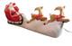Vintage Santa Claus Sleigh 2 Reindeer Lighted Christmas Blow Mold Made In Usa