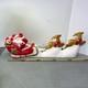 Vintage Santa Sled And 2 Reindeer Lighted Christmas Blow Mold Tabletop 32 Union