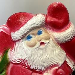 Vintage Santa Sled and 2 Reindeer Lighted Christmas Blow Mold Tabletop 32 UNION