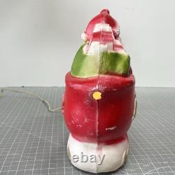 Vintage Santa Sled and 2 Reindeer Lighted Christmas Blow Mold Tabletop 32 UNION
