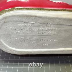 Vintage Santa Sled and 2 Reindeer Lighted Christmas Blow Mold Tabletop 32 UNION