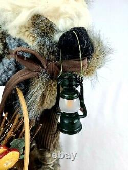 Vintage Santa & Sleigh Fur Boots and accents Amazing Detail Christmans Holiday