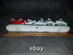 Vintage Santa Sleigh, Reindeer Christmas Tree Candle Holders