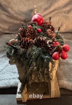Vintage Santa, Sleigh & Reindeer Decorated Decor