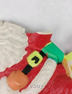 Vintage Santa Sleigh & Reindeer Vacuform 5 pc Wall Decor Plastic VERY RARE HTF