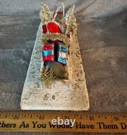 Vintage Santa, Sleigh & Reindeers