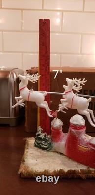Vintage Santa Sleigh and Reindeer Centerpiece 21 1953 Spiegel Catalog WOW
