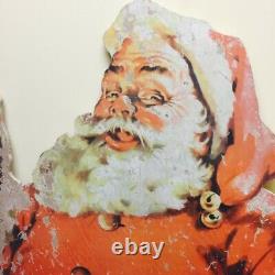 Vintage Santa/Sleigh and Reindeer Lifelike Size