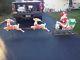 Vintage Santa Sleigh With Reindeer Christmas Blowmolds