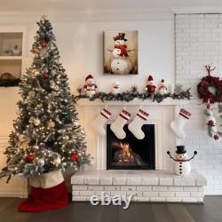 Vintage Santa in Sleigh with Reindeer Canvas Art Framed Classic Christmas Winter