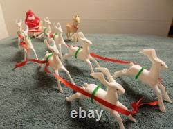 Vintage Santa's Candy Express Santa's Sleigh and Eight Reindeer Sears & Roebuck