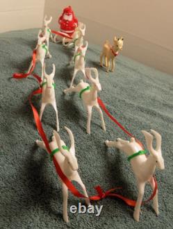 Vintage Santa's Candy Express Santa's Sleigh and Eight Reindeer Sears & Roebuck