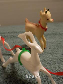 Vintage Santa's Candy Express Santa's Sleigh and Eight Reindeer Sears & Roebuck