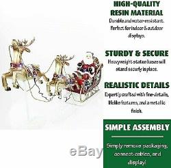 Vintage Santas Sleigh & Reindeer Large Commercial Lighted Christmas Yard Decor